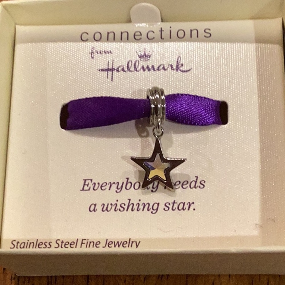 Hallmark Star Charm with Purple Ribbon